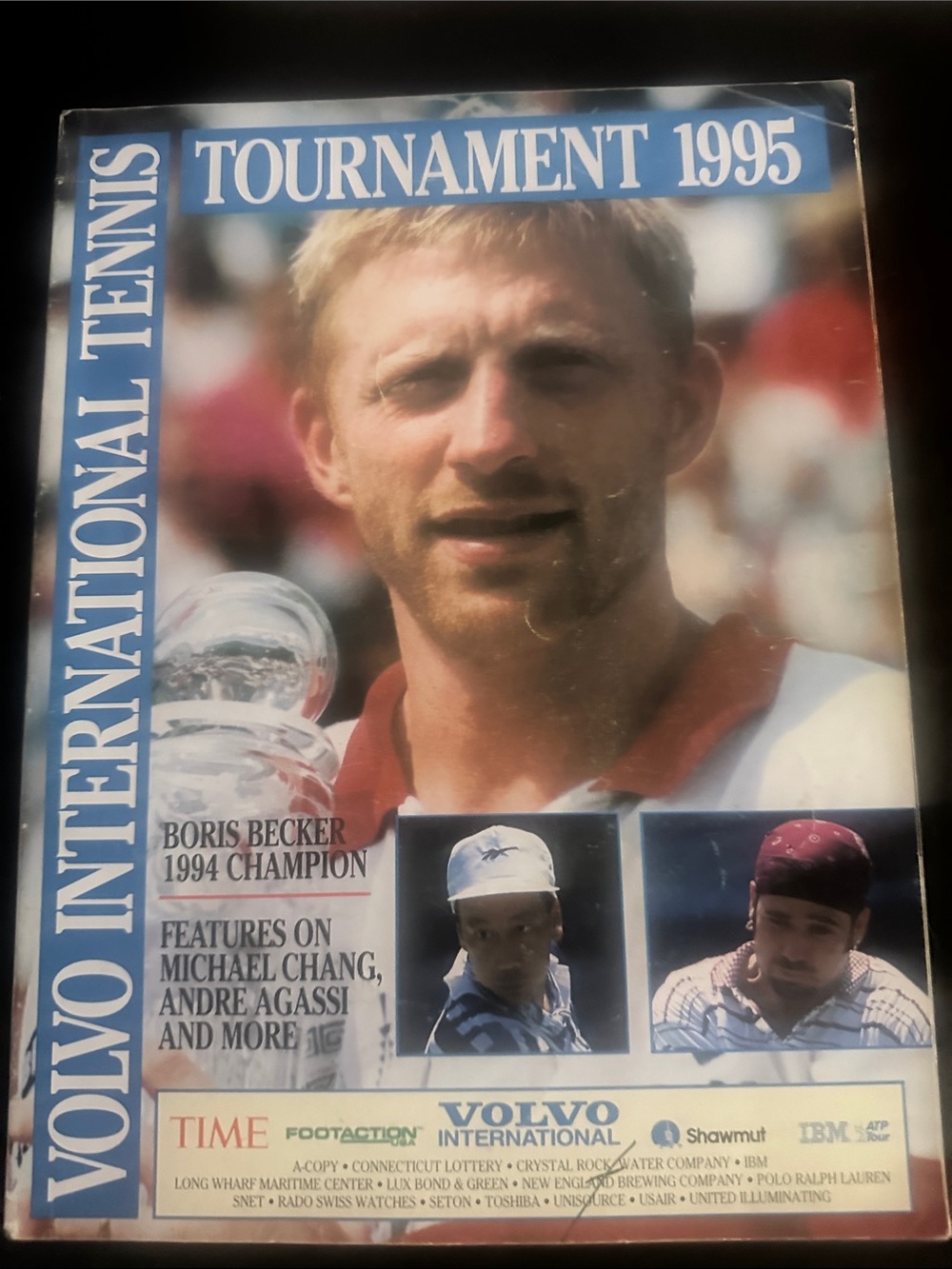 Tournament 1995 Boris Becker Tennis Poster - Blue & White